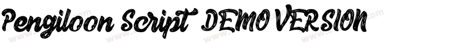 Pengiloon Script (DEMO VERSION)字体转换